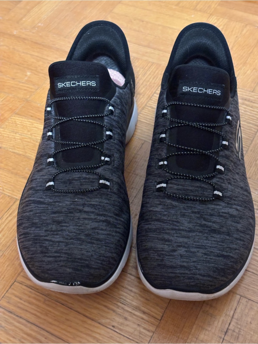 Skechers Slip-Ins Athletic Sneakers in Charcoal Black